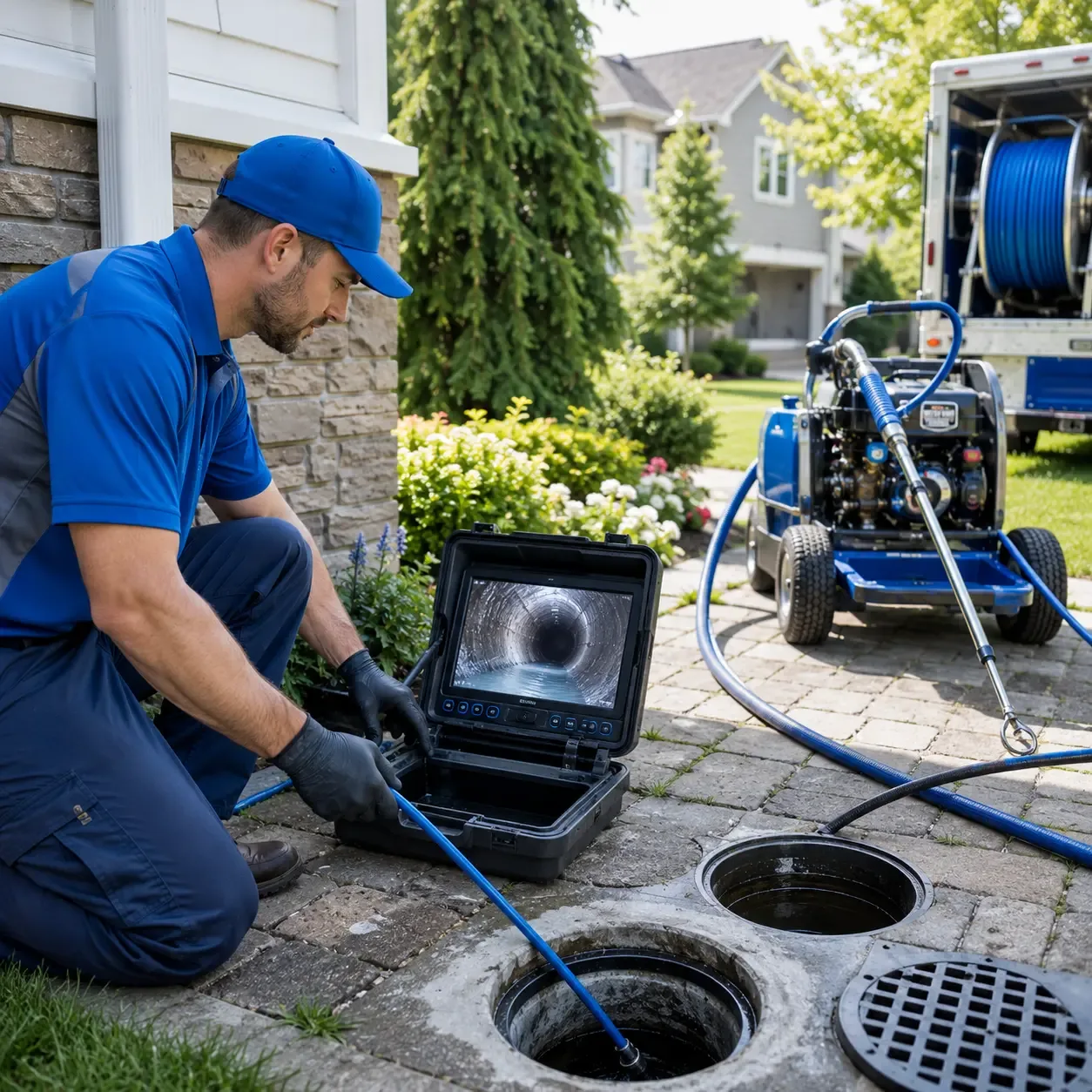 Outdoor drain cleaning professionals serving Baltic, CT